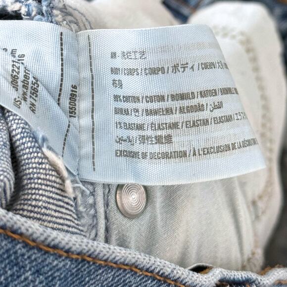 Abercrombie & Fitch Curve Love 90's Blue Straight Ultra High Rise - 25 / 0s - Picture 4 of 4